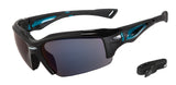 Sports sunglasses for Women and Men - blue mirror lenses